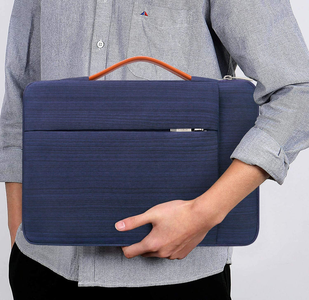 360° Protective Laptop Sleeve Case for 16 Inch Macbook Pro M5 Pro/Max A3428 A3429 (2026), M4/M3/M2/M1 A3403 A3186 A2991 A2780 A2485 A2141, 15 Inch Surface Laptop 7/6/5/4/3 Computer Bag, Blue