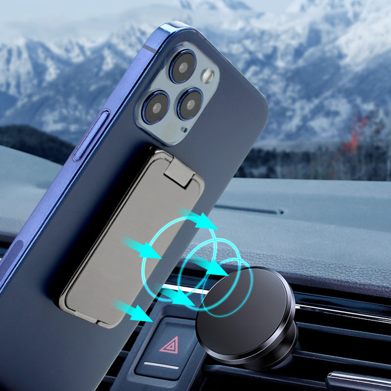 Foldable Mobile Phone Holder Ring Buckle Retractable Desktop Cellphone Stand Car Magnetic Bracket Office Accessories